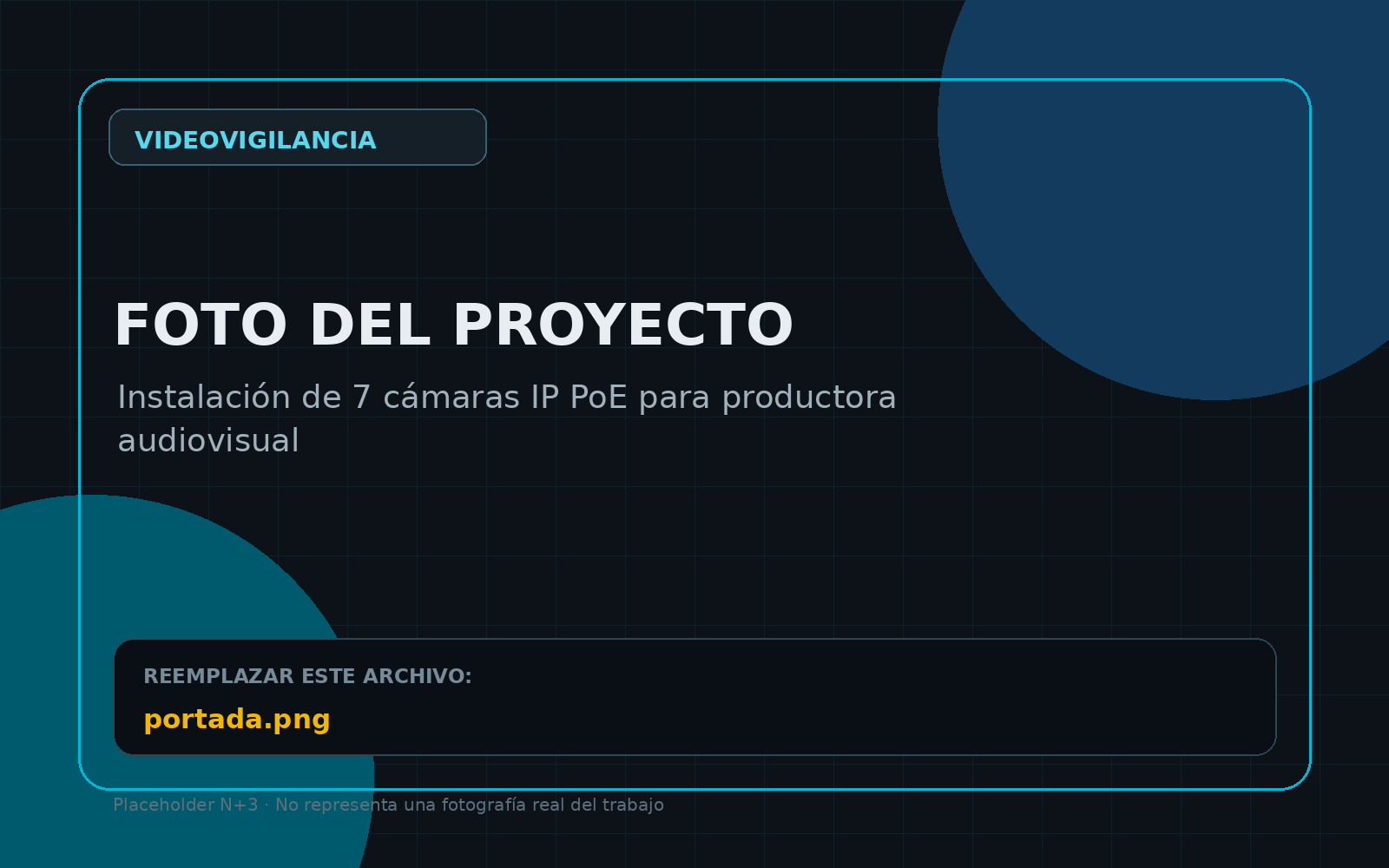 Instalación de cámaras IP PoE para productora audiovisual