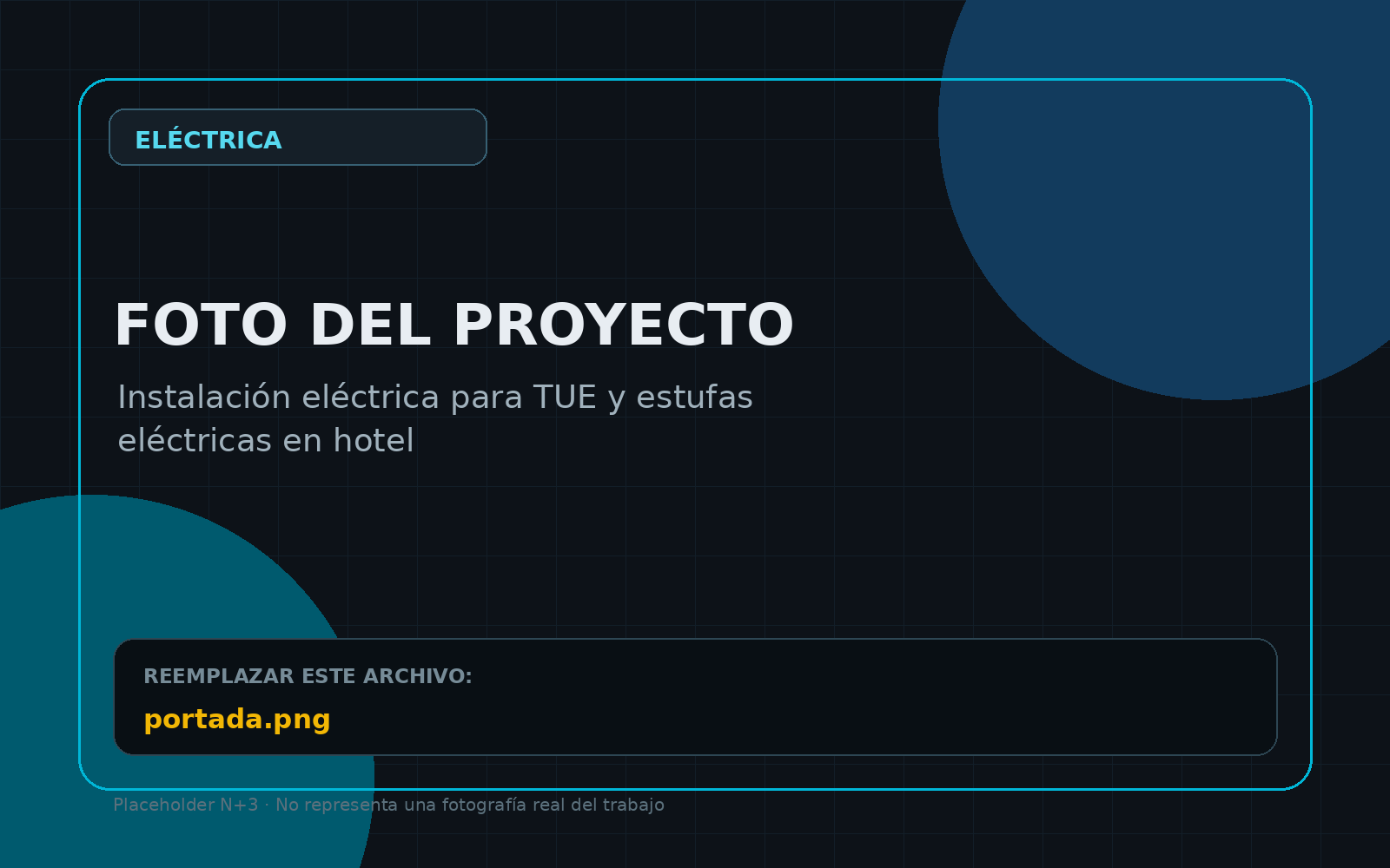 Instalación eléctrica para TUE en hotel